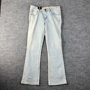 Levi's 518 Superlow Bootcut Jeans Women's 7S Blue Denim Stretch Zip Fly - 31X29